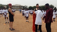 Members of Global Youthfit Project team with the schoolchildren