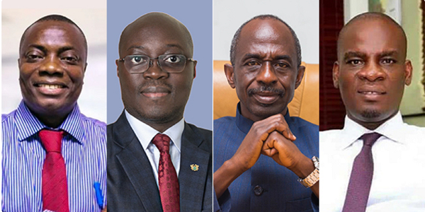 From L-R: Mussa Dankwah, Cassiel Ato Forson, Johnson Asiedu Nketiah and Haruna Iddrisu