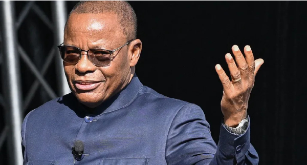 Presidential hopeful Maurice Kamto, pictured in Paris last month, is a former law professor