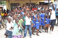 Young People's Initiative - Ghana  donated items to the teenage girls in the Birim South District