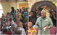 Scenes from the Manhyia Palace during John Dramani Mahama's courtesy call