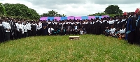 A group photograph of all the choir that participated in the rally