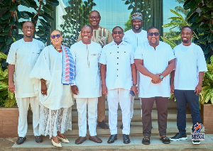 A photo of Afenyo-Mankin and Dr Bawumia standing with the newly elected executives