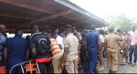 Special Voters as the B/A Regional Police Headquarters Polling Centre jostling to find their names