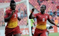 Asamoah Gyan and Emmanuel Agyemang Badu