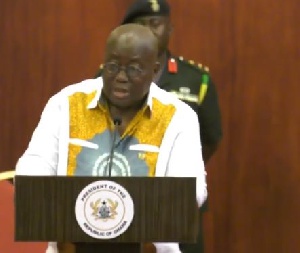 President Akufo-Addo addressing the media