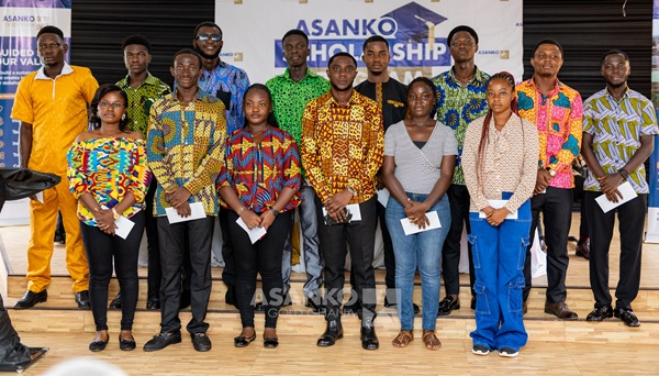 A file photo of the 31 students who received support under Asanko Scholarship scheme