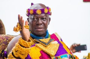 Asantehene Otumfuo Osei Tutu, the life patron of Kumasi Asante Kotoko