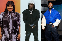 From L to R: Sally Mann, Stonebwoy and King Promise