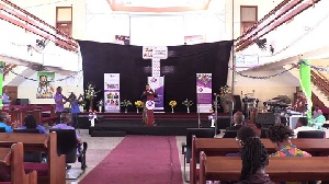 Rev Joyce Aryee, speaking  at the Resolution Youth Summit 2019