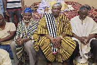 Dema Naa (in the middle) at the Gbewaa Palace