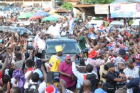 Nana Addo on one of his campaign tours