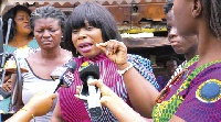 Lawyer for the survivors, Mary Ohenewaa speaking to the media