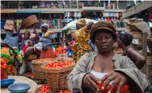 Tomato sellers at Kejetia market