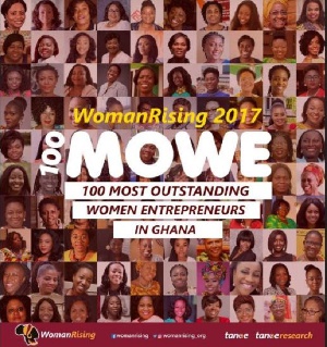 The list features Ghanaian women entrepreneurs who have excelled at their work