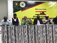 Officials of the Ghana Boxing IMC at the press conference at the Accra Sports Stadium