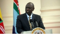Kenya’s President William Ruto speaking during a past press briefing