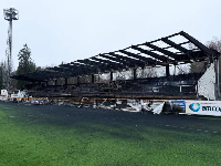 Finnish club FC Haka had one of their stands burnt to the ground after suffering relegation