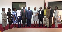 A delegation from ECG and some workers of GPHA in a group photograph