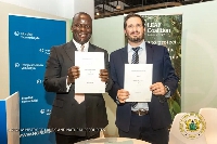 Minister for Lands and Natural Resources, Samuel Abu Jinapor signed on behalf of Ghana
