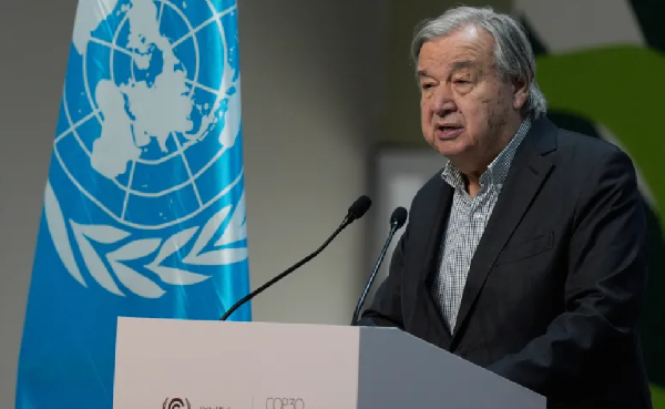 Antonio Guterres warned member states of 'the very real prospect of the financial collapse'