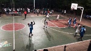 Coldstore team (blue) playing with Heat team in Game One