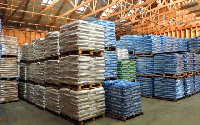 Fertilisers in a warehouse
