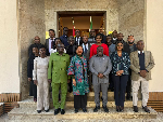 Mona Quartey with the Embassy of Ghana in Italy staff