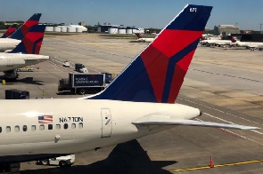 Delta Airline jet on the tarmac