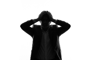 File photo of a man in distress