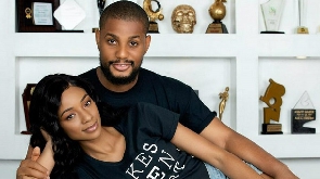 Alexx Ekubo and fiancée, Fancy Acholonu