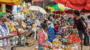 Tema Community One Taxi Terminal has been turned into a market place