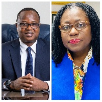 First Deputy Governor, Dr. Maxwell Opoku-Afari and Second Deputy Governor, Mrs. Elsie Addo Awadzi