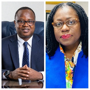 First Deputy Governor, Dr. Maxwell Opoku-Afari and Second Deputy Governor, Mrs. Elsie Addo Awadzi