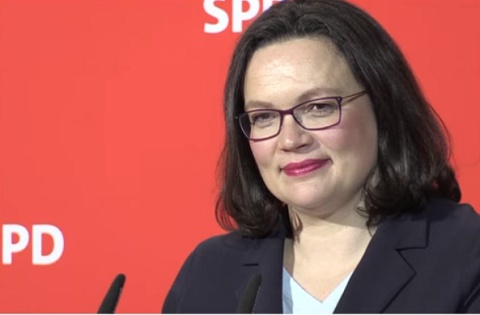 Video | Germany's Social Democrats Elect Andrea Nahles First Female Leader