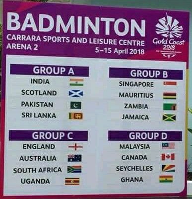 Ghana will meet a tough challenge from second seed Malaysia, Canada and Seychelles