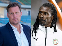 Black Queens coach Kim Lars and Angola manager Aliou Cisse