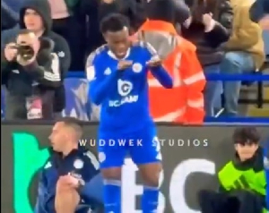Fatawu Issahaku performed a popular dance after scoring for Leicester City