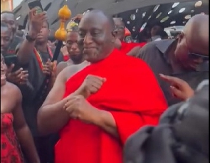 Alan Kyerematen dancing at a funeral