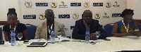 CAADP Coordinator, Africa Union Commission, Komla Bisi (2nd from right).