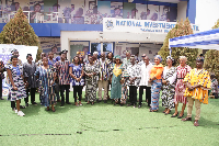 Dzifa Gomashie with some staff of NIB PLC