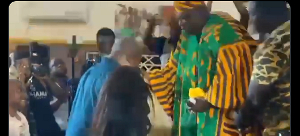 John Mahama captured dancing the Gonja damba dance