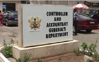 Signage at the Controller and Accountant General's head office in Accra
