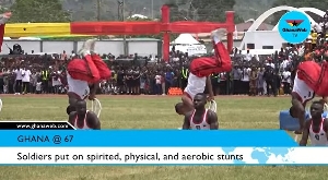 Watch how soldiers wowed spectators at Ghana @ 67 National Parade