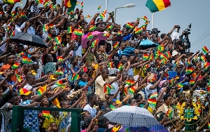 Citizens of Ghana at an Independence Parade Citizens of Ghana at an Independence Parade