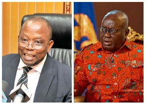 Yao Domelevo (left) and Akufo-Addo