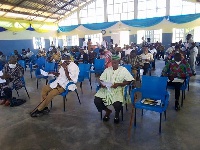 A cross-section of the farmers during the assembly meeting