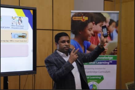 Tanay Kulshreshtha, Head of Extramarks in Africa taking participants through how the system works