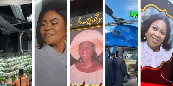 The late Madam 'Labianca' (2nd Left), Kate Opoku Acheampong(middle) and Comfort Asumadu (extreme R)