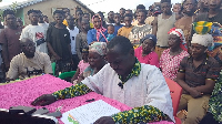 He issued the warning at a press conference following the confiscation of their mining site